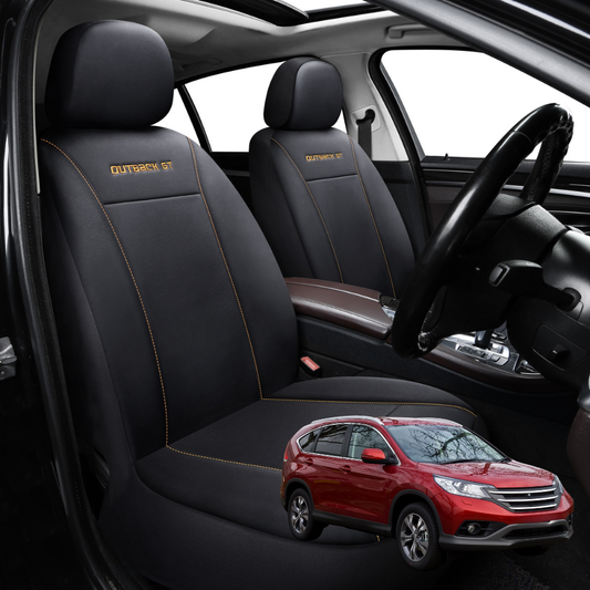 Car Seat Cover for Honda CR-V 2007 - 2012 RE - Black-Front Only