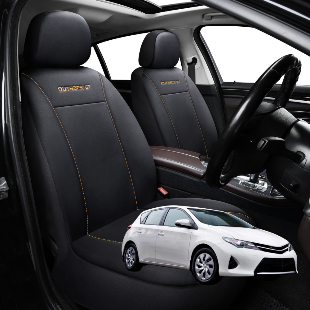 Car Seat Cover for Toyota Corolla 2013 - 2018 Hatch (E160/170/180) - Black-Front Only