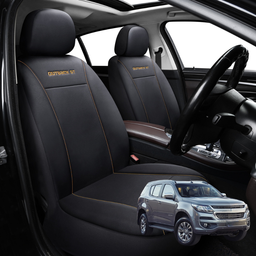 Car Seat Cover for Holden Trailblazer 2016 - 2020 RG - Black-Front Only