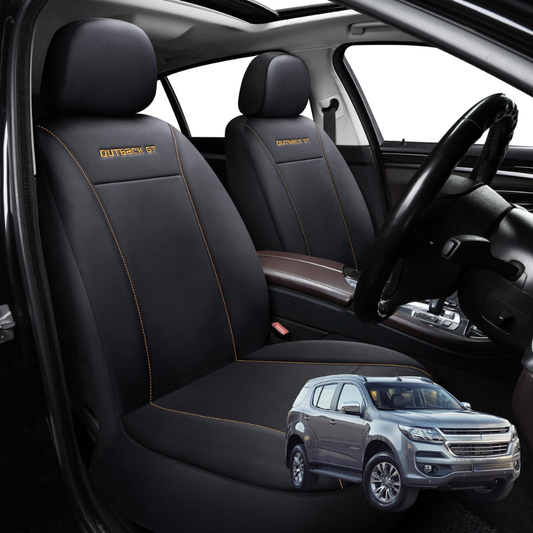 Car Seat Cover for Holden Trailblazer 2016 - 2020 RG - Black-Front Only
