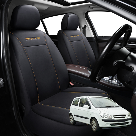 Car Seat Cover for Hyundai Getz 2002 - 2011 TB - Black-Front Only