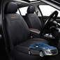Car Seat Cover for Hyundai i30 2012 - 2016 (GD) - Black-Front Only