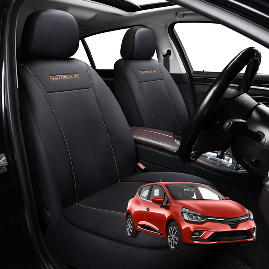 Car Seat Cover for Renault Clio 2012 - 2019 (BH/KH) - Black-Front Only