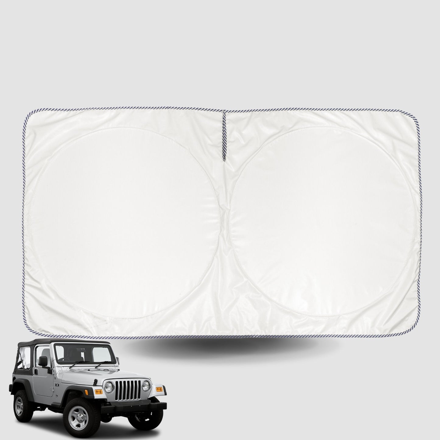 Windscreen Sun Shade for Jeep Wrangler Rubicon (JK)2007-2018 Universal Fit Window Visor UV Block