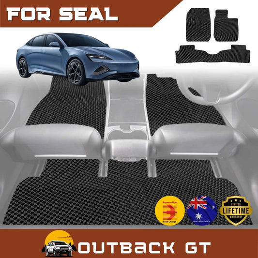 6D Diamond Car Floor Mats for All-new BYD Seal 2024-Current Sedan Full Set | Heavy Duty Carpet Liner