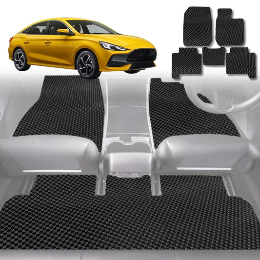 6D Diamond Car Floor Mats for All-new MG 5 2023-Current-Full Set-Black-Outback GT