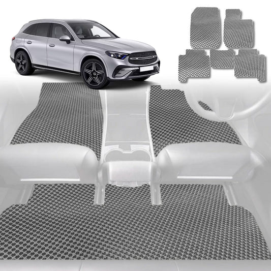 6D Diamond Car Floor Mats for All-new Mercedes-Benz GLC (X254)2023-Current-Full Set-Grey-Outback GT