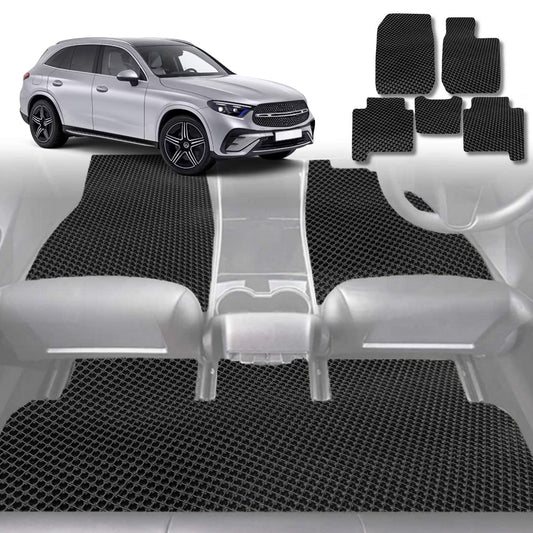 6D Diamond Car Floor Mats for All-new Mercedes-Benz GLC (X254)2023-Current-Full Set-Black-Outback GT
