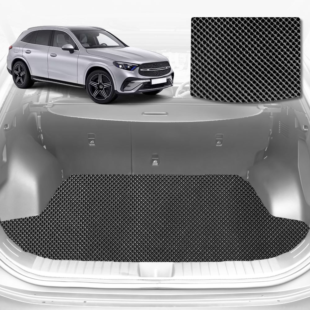 6D Diamond Car Boot Mat for All-new Mercedes-Benz GLC (X254)2023-Current-Cargo Mat-Black-Outback GT