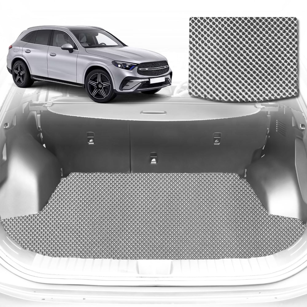 6D Diamond Car Boot Mat for All-new Mercedes-Benz GLC (X254)2023-Current-Cargo Mat-Grey-Outback GT