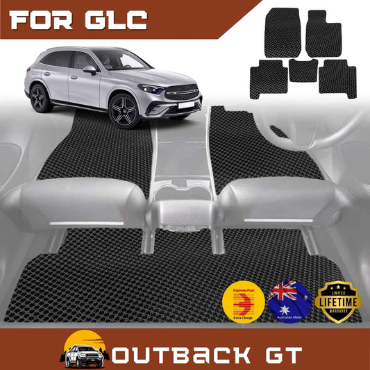 6D Diamond Car Floor Mats for All-new Mercedes-Benz GLC (X254)2023-Current Full Set | Heavy Duty Carpet Liner