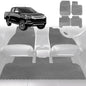 6D Diamond Car Floor Mats for All-new Mitsubishi Triton Double Cab (LC/MV)2024-Current-Full Set-Grey-Outback GT