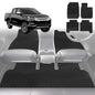 6D Diamond Car Floor Mats for All-new Mitsubishi Triton Double Cab (LC/MV)2024-Current-Full Set-Black-Outback GT