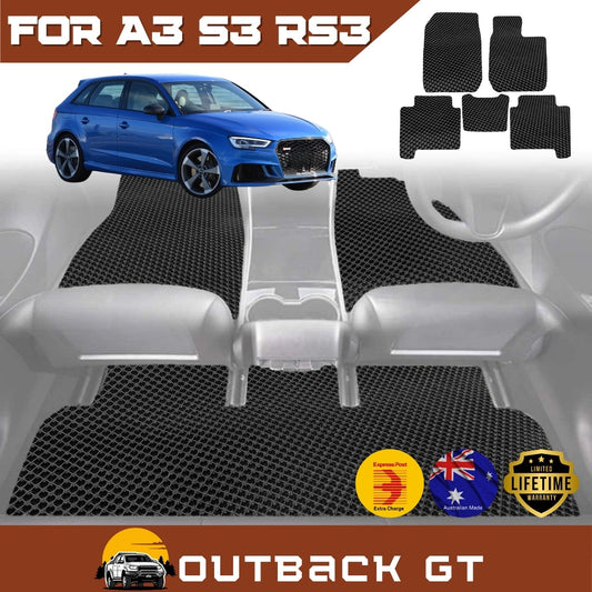 6D Diamond Car Floor Mats for Audi A3 S3 RS3 8V2013-2021 Full Set | Heavy Duty Carpet Liner