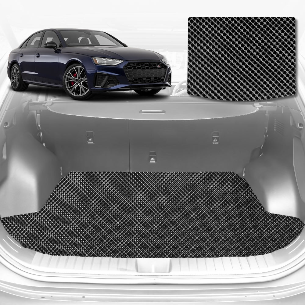 6D Diamond Car Boot Mat for Audi A4 S4 RS4(B9) 2016-Current Sedan | Heavy Duty Carpet Liner