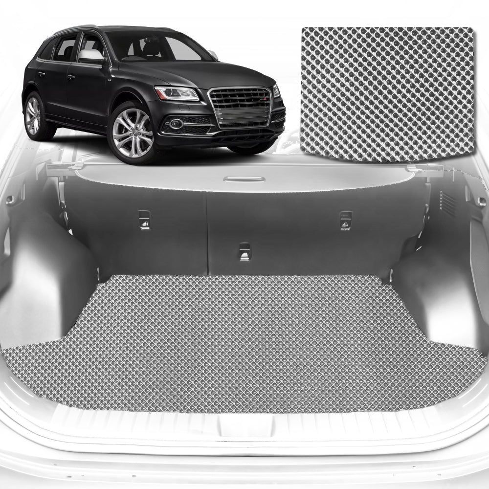 6D Diamond Car Boot Mat for Audi Q5 SQ5 FY2017-Current-Cargo Mat-Grey-Outback GT