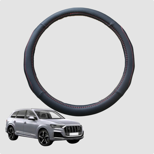 Steering Wheel Cover for Audi Q7 SQ7 2005-2015 38CM Leather | Circle