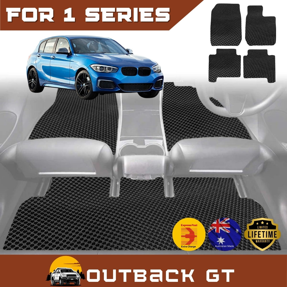 6D Diamond Car Floor Mats for BMW 1 Series 5-Door Hatch (F20)2011-2019 Full Set | Heavy Duty Carpet Liner