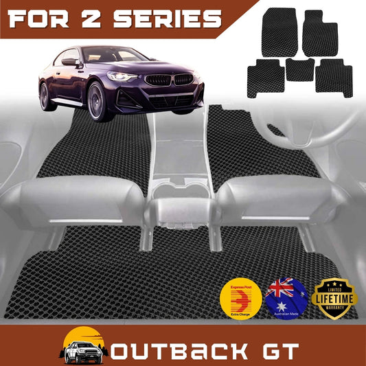 6D Diamond Car Floor Mats for BMW 2 Series Coupe (G42)2022-Current Full Set | Heavy Duty Carpet Liner