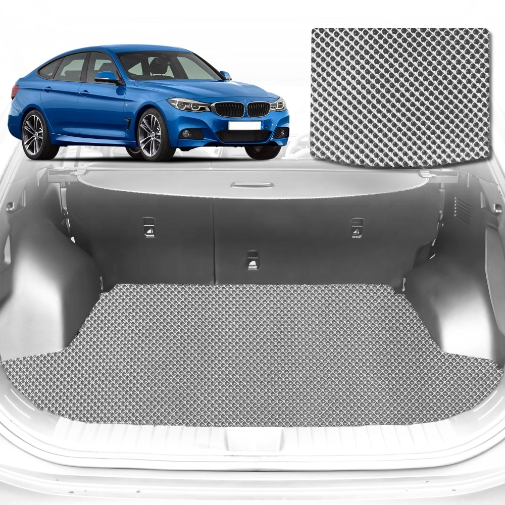6D Diamond Car Boot Mat for BMW 3 Series (F30 F31) 2011-2018-Wagon-Cargo Mat-Grey-Outback GT
