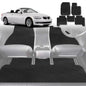 6D Diamond Car Floor Mats for BMW 3 Series Coupe/Convertible (E92 E93)2005-2013-Full Set-Black-Outback GT
