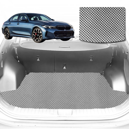 6D Diamond Car Boot Mat for BMW 3 Series (G20 G21)2018-Current-Cargo Mat-Grey-Outback GT