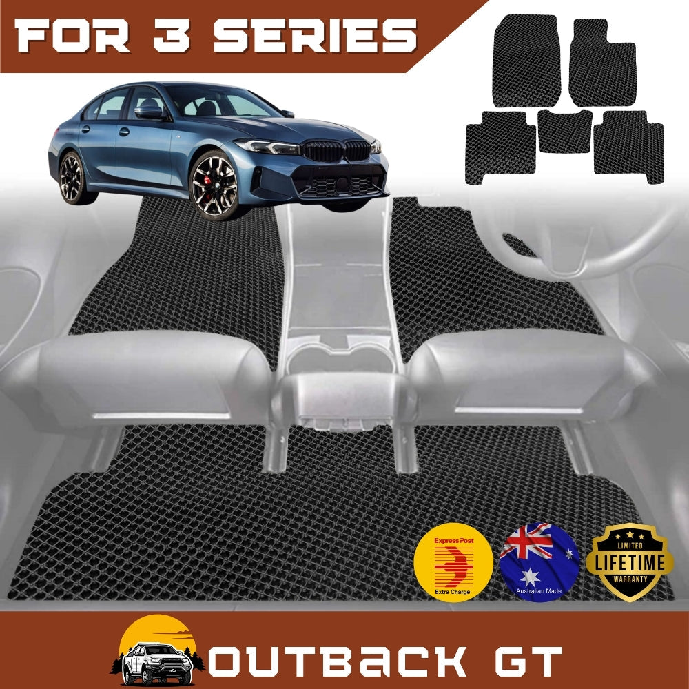 6D Diamond Car Floor Mats for BMW 3 Series (G20 G21)2018-Current Full Set | Heavy Duty Carpet Liner