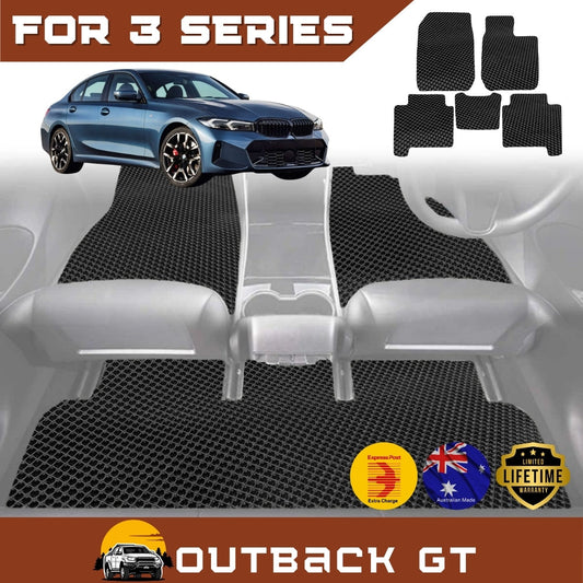 6D Diamond Car Floor Mats for BMW 3 Series (G20 G21)2018-Current Full Set | Heavy Duty Carpet Liner