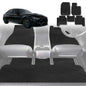 6D Diamond Car Floor Mats for BMW M3 (F80)2014-2019-Full Set-Black-Outback GT