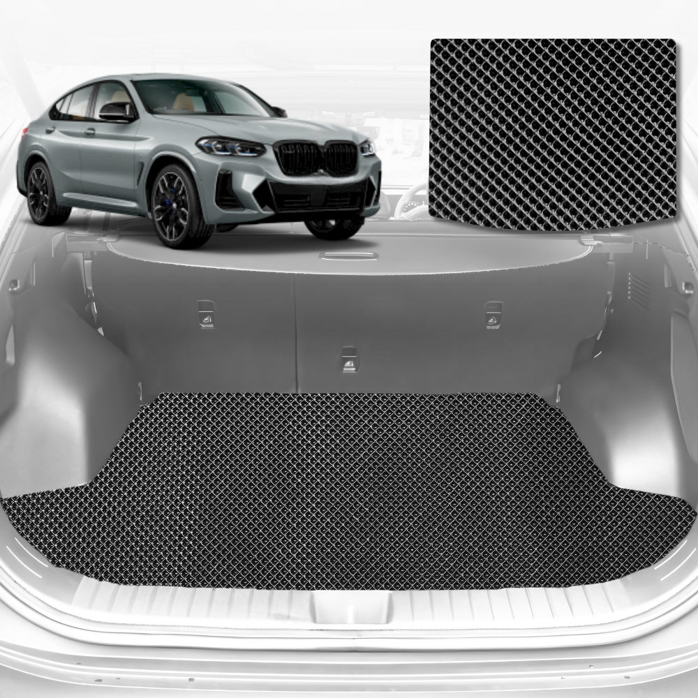 6D Diamond Car Boot Mat for BMW X4 (G02)2018-Current-Cargo Mat-Black-Outback GT