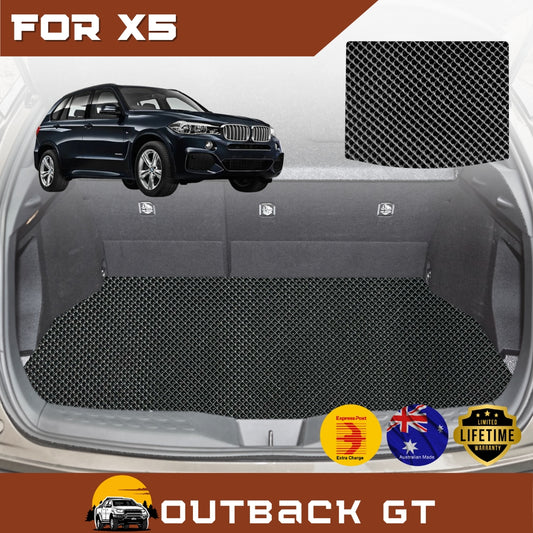 6D Fiamond Car Boot Mat for BMW X5(E70) 2007-2013 | Heavy Duty Carpet Liner