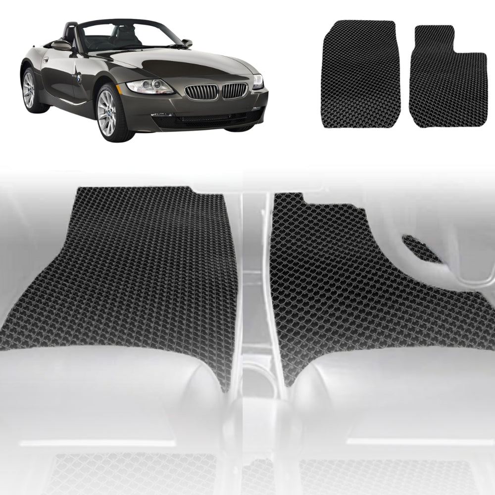 6D Diamond Car Floor Mats for for BMW Z4 Roadster (E85 E86)2002-2008 Front Set | Heavy Duty Carpet Liner