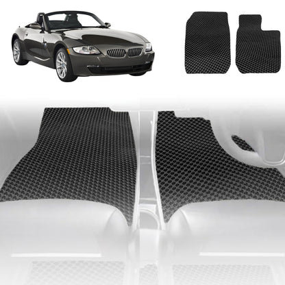 6D Diamond Car Floor Mats for for BMW Z4 Roadster (E85 E86)2002-2008 Front Set | Heavy Duty Carpet Liner