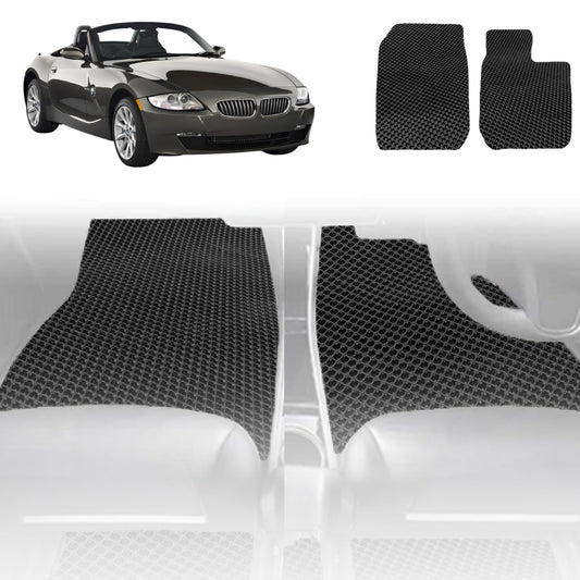 6D Diamond Car Floor Mats for for BMW Z4 Roadster (E85 E86)2002-2008 Front Set | Heavy Duty Carpet Liner