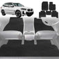 6D Diamond Car Floor Mats for BMW iX3 2022-Current-Full Set-Black-Outback GT