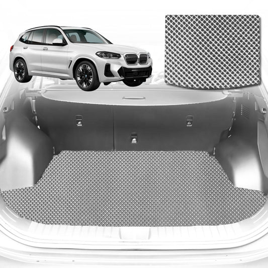 6D Diamond Car Boot Mat for BMW iX3 (G08)2022-Current-Cargo Mat-Grey-Outback GT