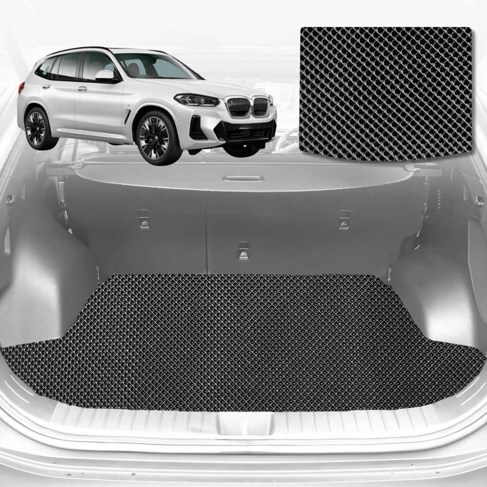 6D Diamond Car Boot Mat for BMW iX3 (G08)2022-Current-Cargo Mat-Black-Outback GT