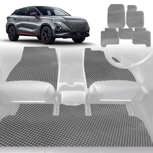 6D Diamond Car Floor Mats for Chery OMODA 5 2023-Current-Full Set-Grey-Outback GT