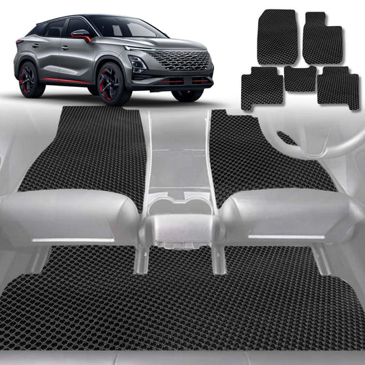 6D Diamond Car Floor Mats for Chery OMODA 5 2023-Current-Full Set-Black-Outback GT