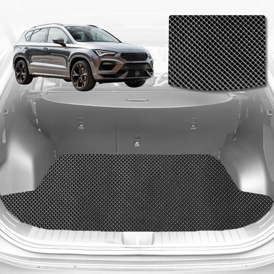 6D Diamond Car Boot Mat for Cupra Ateca 2016-Current-Cargo Mat-Black-Outback GT