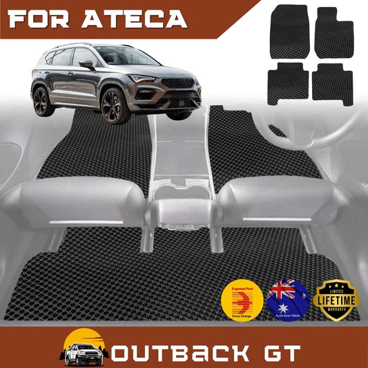 6D Diamond Car Floor Mats for Cupra Ateca 2016-Current Full Set | Heavy Duty Carpet Liner