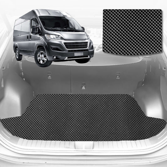 6D Diamond Car Boot Mat for FIAT Ducato 2006-Current-Cargo Mat-Black-Outback GT