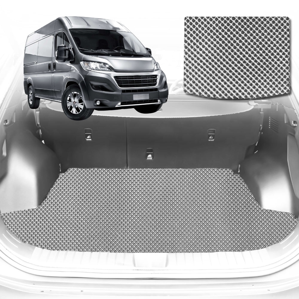 6D Diamond Car Boot Mat for FIAT Ducato 2006-Current-Cargo Mat-Grey-Outback GT