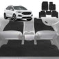 6D Diamond Car Floor Mats for Ford Endura 2018-2020-Full Set-Black-Outback GT