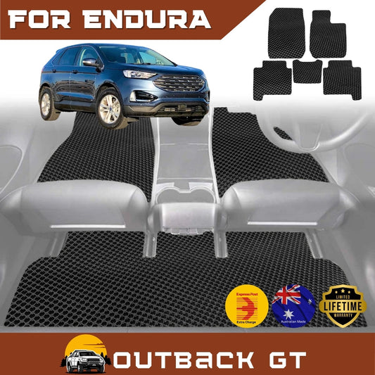 6D Diamond Car Floor Mats for Ford Endura 2018-2020 Full Set | Heavy Duty Carpet Liner