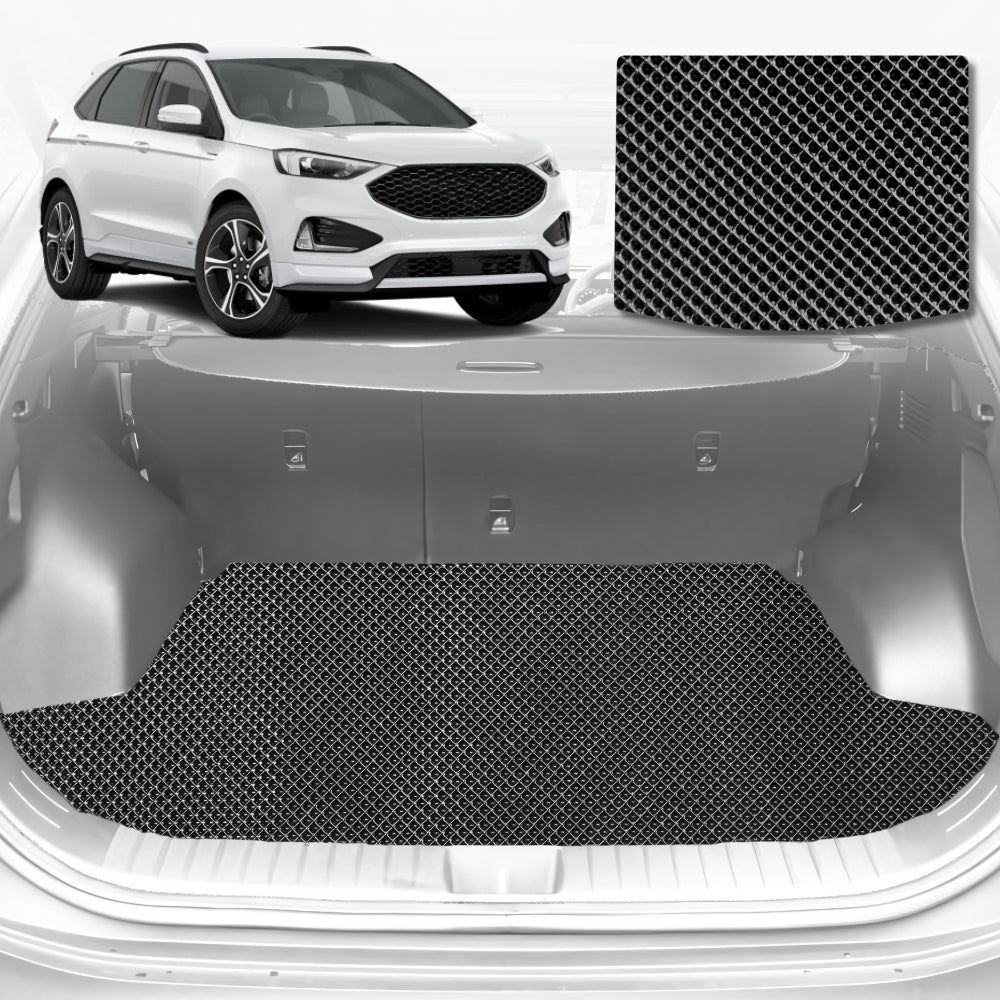 6D Diamond Car Boot Mat for Ford Endura CA2018-2020-5 Seater-Cargo Mat-Black-Outback GT
