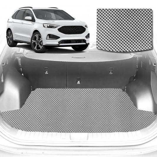 6D Diamond Car Boot Mat for Ford Endura CA2018-2020-7 Seater-Cargo Mat-Grey-Outback GT