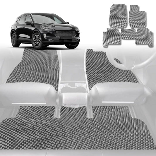 6D Diamond Car Floor Mats for Ford Escape 2020-Current-Full Set-Grey-Outback GT