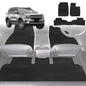 6D Diamond Car Floor Mats for Ford Everest UA2022-Current-Ultimate Set-Black-Outback GT