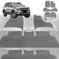 6D Diamond Car Floor Mats for Ford Everest UA2022-Current-Ultimate Set-Grey-Outback GT